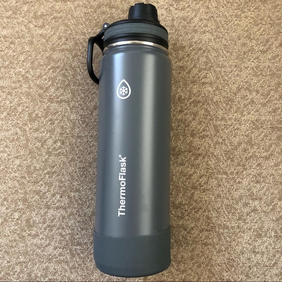 ThermoFlask Dining New Thermo Flask Leakproof 24 Oz Gray Water Bottle Poshmark